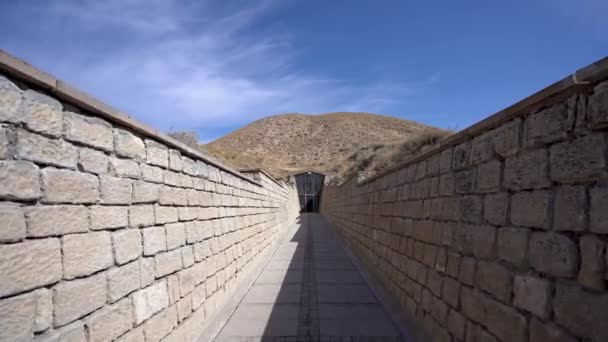 Der Midas Hügel Der Antiken Stadt Gordion Wurde Von Der — Stockvideo