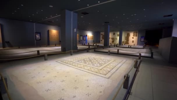Mosaicos Históricos Gaziantep Zeugma Mosaic Museum — Vídeo de stock