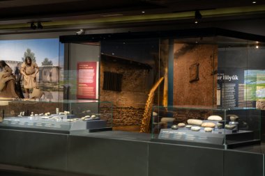 Hasankeyf bölgesindeki Hasankeyf Müzesi 'nde sergileniyor. Batman, Türkiye - 31 Ekim 2023.