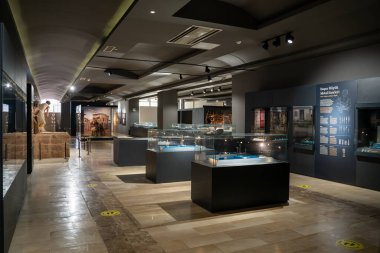 Hasankeyf bölgesindeki Hasankeyf Müzesi 'nde sergileniyor. Batman, Türkiye - 31 Ekim 2023.