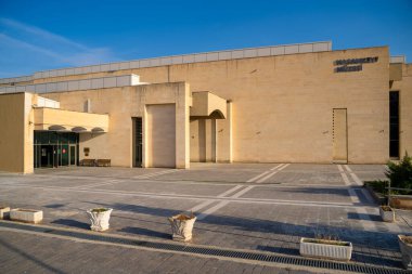 Hasankeyf Müzesi binasının dış görünüşü. Batman, Türkiye - 31 Ekim 2023.