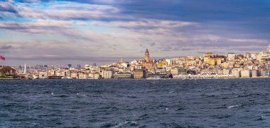 Karaköy 'ün Boğaz' dan panoramik manzarası.
