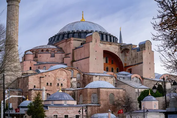 stock image Hagia Sophia (Ayasofya) is a mosque and a major cultural and historical site in Istanbul.