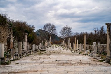 Ephesus antik şehrindeki Harabeler..