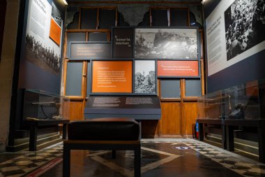 Sahinbey Ulusal Mücadele Müzesi 'nin iç manzarası. Gaziantep, Türkiye - 4 Aralık 2023.