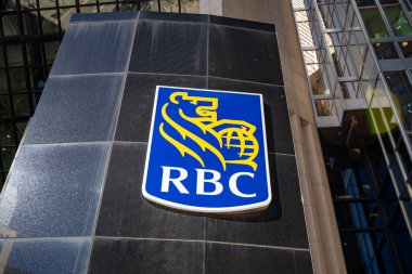 Royal Bank Plaza in downtown Toronto. Royal Bank of Canada is a Canadian multinational financial services company. Toronto, Canada - April 30, 2024. clipart