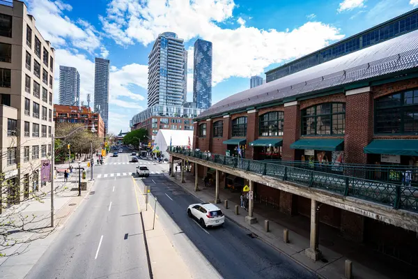 stock image Exterior view of the St. Lawrence Market building. St. Lawrence Market is a major public market in Toronto. Toronto, Canada - May 12, 2024.