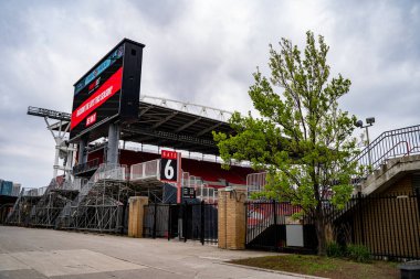 BMO Field, Sergi Salonu 'nda yer alan bir stadyumdur. Major League Soccer (MLS) takımlarından Toronto FC 'nin ana sahasıdır. Toronto, Kanada - 25 Mayıs 2024.