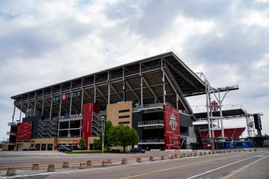 BMO Field, Sergi Salonu 'nda yer alan bir stadyumdur. Major League Soccer (MLS) takımlarından Toronto FC 'nin ana sahasıdır. Toronto, Kanada - 25 Mayıs 2024.