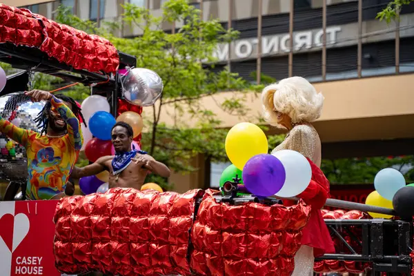 stock image 2024 Annual Pride Parade in Downtown Toronto. Toronto, Canada - Jun 30, 2024.