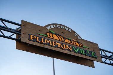 Pumpkinville in Toronto Etobicoke. Toronto, Canada - October 19, 2024. clipart