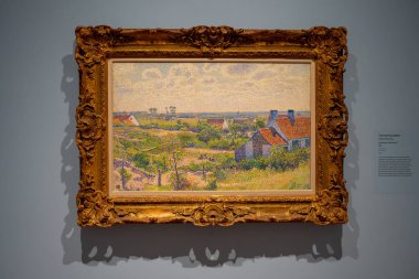 Ontario Sanat Galerisi 'nde Theo Van Rysselberghe' den Evlerle Peyzaj. Toronto, Kanada - 3 Kasım 2024.