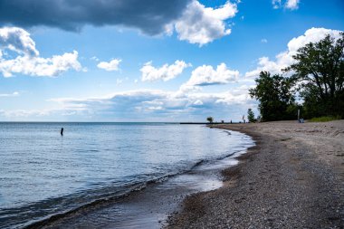 Toronto Adaları 'ndaki Gibraltar Point Sahili manzarası.