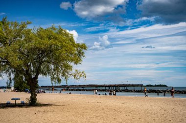 View of the Centre Island Beach in the Toronto Islands. Toronto, Canada - August 22, 2024. clipart