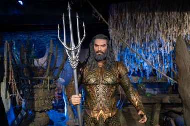 Jason Momoa 'nın Aquaman heykeli Niagara Şelalesi Balmumu Müzesi' nde. Niagara Şelalesi, Kanada - 20 Eylül 2024.