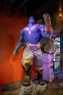 Thanos statue from the Guardians of the Galaxy at the Niagara Falls Movieland Wax Museum. Niagara Falls, Canada - September 20, 2024. clipart