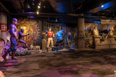 Niagara Şelalesi Balmumu Müzesi 'nin iç manzarası. Niagara Şelalesi, Kanada - 20 Eylül 2024.