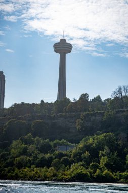 View of Skylon Tower in Niagara Falls. Niagara Falls, Canada - September 20, 2024. clipart