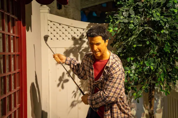 Adam Sandler balmumu heykeli Niagara Şelaleleri Balmumu Müzesi 'nde. Niagara Şelalesi, Kanada - 20 Eylül 2024.