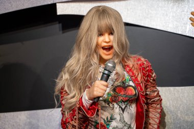 Miley Cyrus balmumu heykeli Niagara Şelaleleri Balmumu Müzesi 'nde. Niagara Şelalesi, Kanada - 20 Eylül 2024.