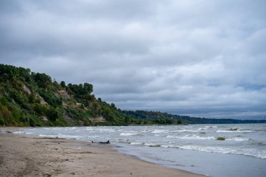 View of Scarborough Bluffs Beach in Toronto. clipart