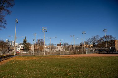 View of June Rowlands Park in Toronto's Davisville Village. clipart