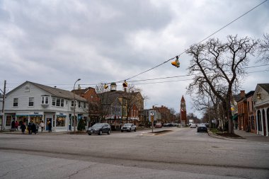 Niagara-on-the-Lake kasabası manzarası. Niagara-on-the-lake, Kanada - 24 Aralık 2024.