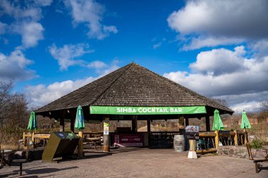 View of the Simba Cocktail Bar at the Toronto Zoo. Toronto, Canada - December 25, 2024. clipart