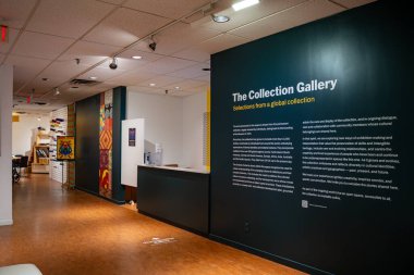 Toronto 'daki Kanada Tekstil Müzesi' nin iç manzarası. Toronto, Kanada - 15 Ocak 2025.