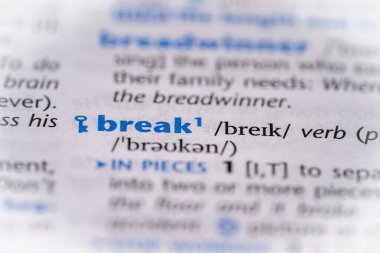 Sözlükte bir şeyler söyle. Seçici odak, kapat.