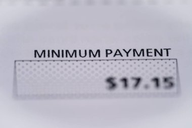 Bir faturanın Minimum Ödeme bölümü.