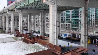 Toronto 4K 'daki Bentway Buz Pisti manzarası