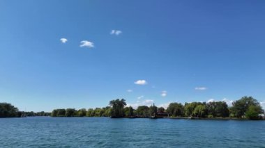 Ontario Gölü 'nden Toronto Adaları manzarası