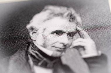 William Scoresby 'nin bir tarih kitabındaki portresi. Toronto, Kanada - 29 Ocak 2025.