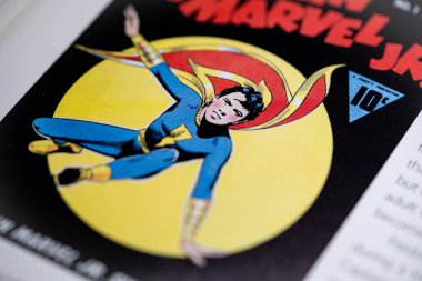 Kaptan Marvel Jr. Çizgi romandan. Toronto, Kanada - 29 Ocak 2025.