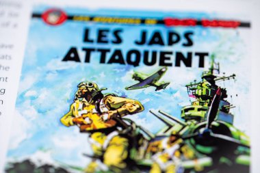 Çizgi romandan Buck Danny. Toronto, Kanada - 29 Ocak 2025.