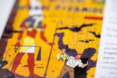 Bir çizgi romandaki Büyük Piramidin Gizemi. Toronto, Kanada - 29 Ocak 2025.