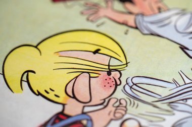 Çizgi romandaki Afacan Dennis. Toronto, Kanada - 29 Ocak 2025.