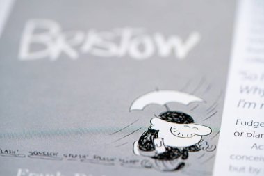 Çizgi romandaki Bristow. Toronto, Kanada - 29 Ocak 2025.