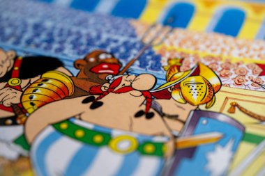 Çizgi romandaki Gladyatör Asterix. Toronto, Kanada - 29 Ocak 2025.