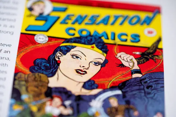 Çizgi romandaki Wonder Woman. Toronto, Kanada - 29 Ocak 2025.