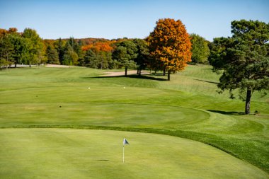 View of a golf course clipart