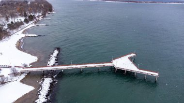 Toronto Adaları 'ndaki Centre Island İskelesi' nin hava görüntüsü.