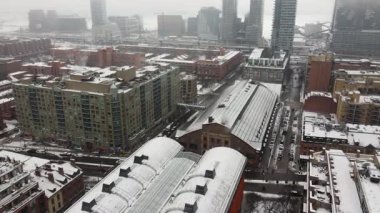 Toronto 4K 'daki St. Lawrence Pazarı' nın hava manzarası