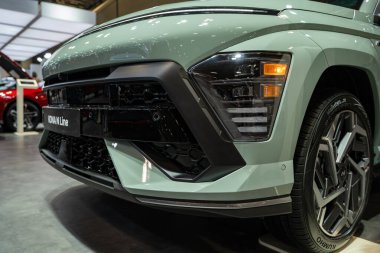 Hyundai Kona N Line otomobili 2025 Kanada Uluslararası Otomobil Fuarı 'nda. Toronto, Kanada - 14 Şubat 2025.