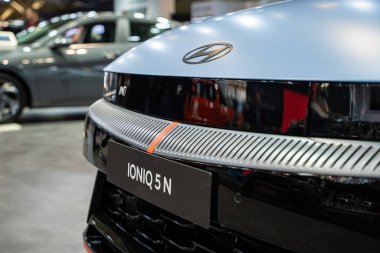 Hyundai IONIQ 5 N otomobil 2025 Kanada Uluslararası Otomobil Fuarı 'nda. Toronto, Kanada - 14 Şubat 2025.