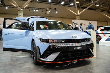 Hyundai IONIQ 5 N otomobil 2025 Kanada Uluslararası Otomobil Fuarı 'nda. Toronto, Kanada - 14 Şubat 2025.