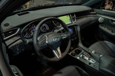 2025 Kanada Uluslararası Otomobil Fuarı 'nda InfinITI QX55 otomobil. Toronto, Kanada - 14 Şubat 2025.