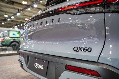 2025 Kanada Uluslararası Otomobil Fuarı 'nda InfinITI QX60 otomobili. Toronto, Kanada - 14 Şubat 2025.