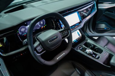 JEEP Wagoneer S Launch Edition automobile at the 2025 Canadian AutoShow. Toronto, Kanada - 14 Şubat 2025.